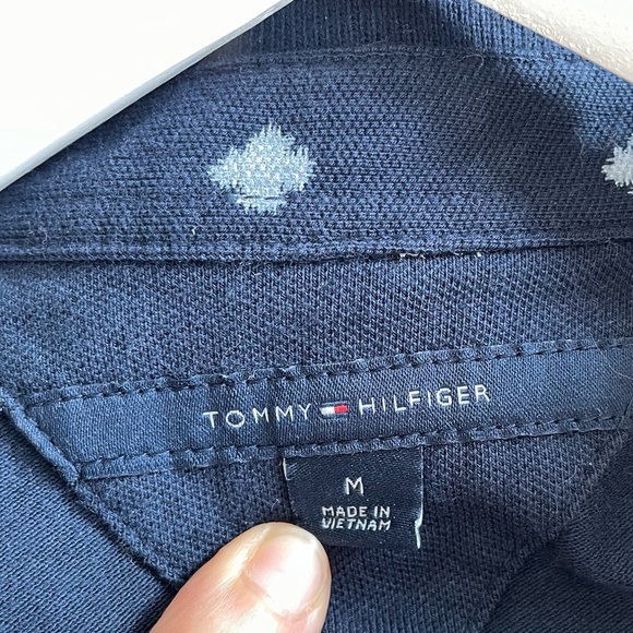 EUC, Tommy Hilfiger Women’s Short Sleeve, Tie Waist Navy Collared Shirt Dress M - Picture 9 of 12